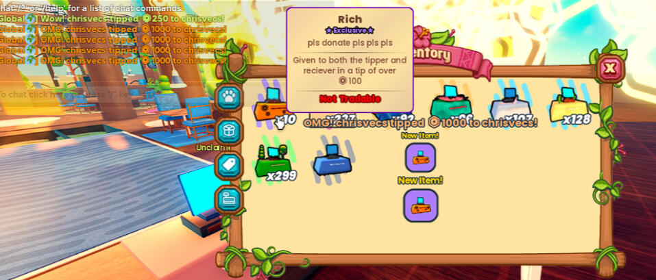 A tips system inspired by pls donate where users can set up gamepasses for customers to buy (includes a multitude of satisfying effects)